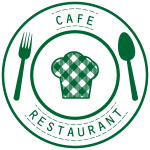 Cafe & Restaurantのサンプルロゴ。